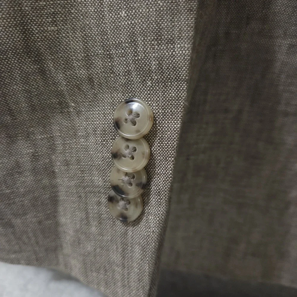 Joseph‎ Abboud Joe 44R Custom Linen Blazer Tan Sport Coat Double Vent 48 Chest